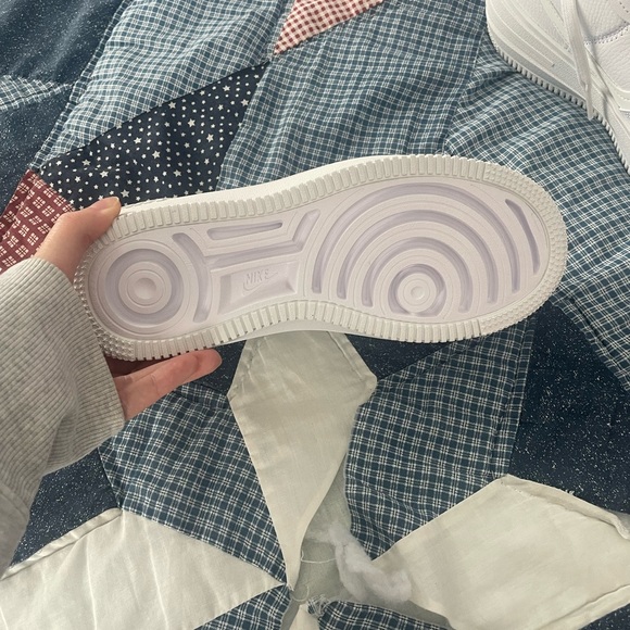 Nike AF1 Platform White Sneakers - Picture 4 of 8